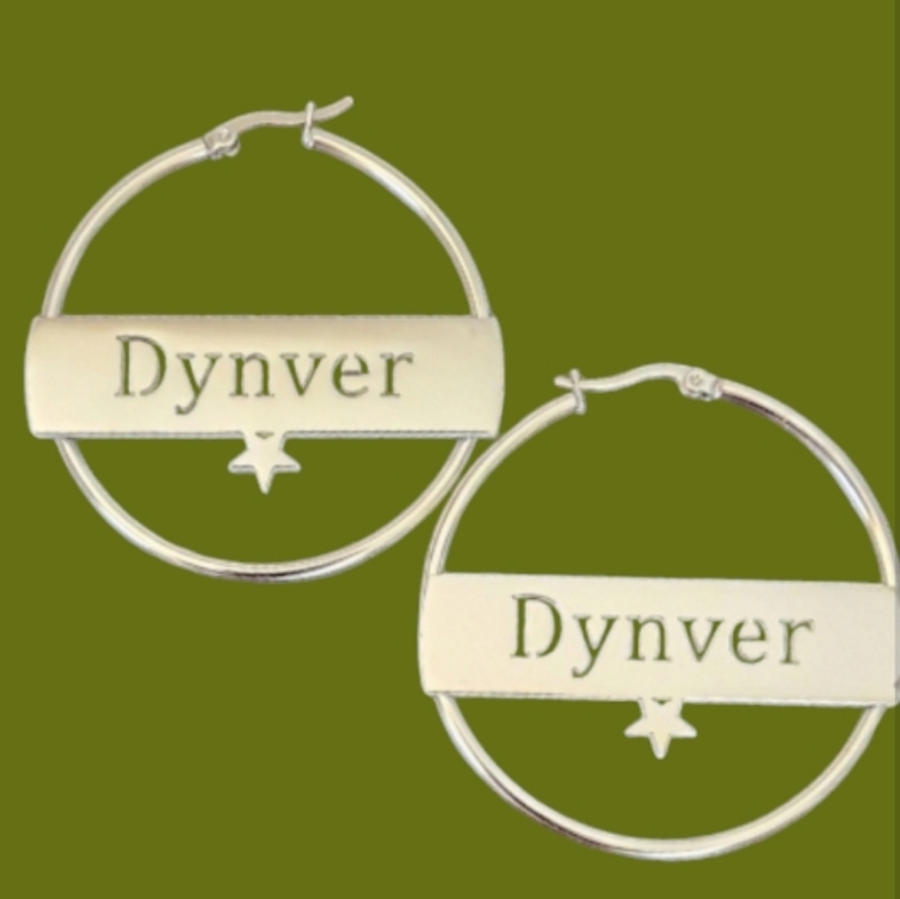 Custom name earrings